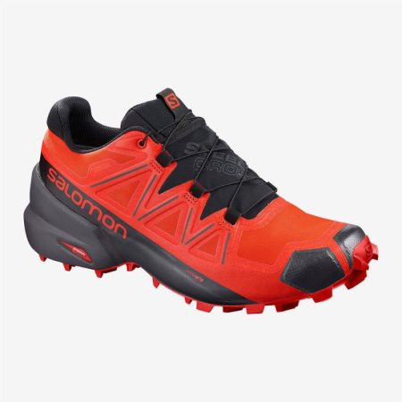 Salomon SPEEDCROSS 5 GTX Mens Trail Running Shoes Red UK IYXQ
